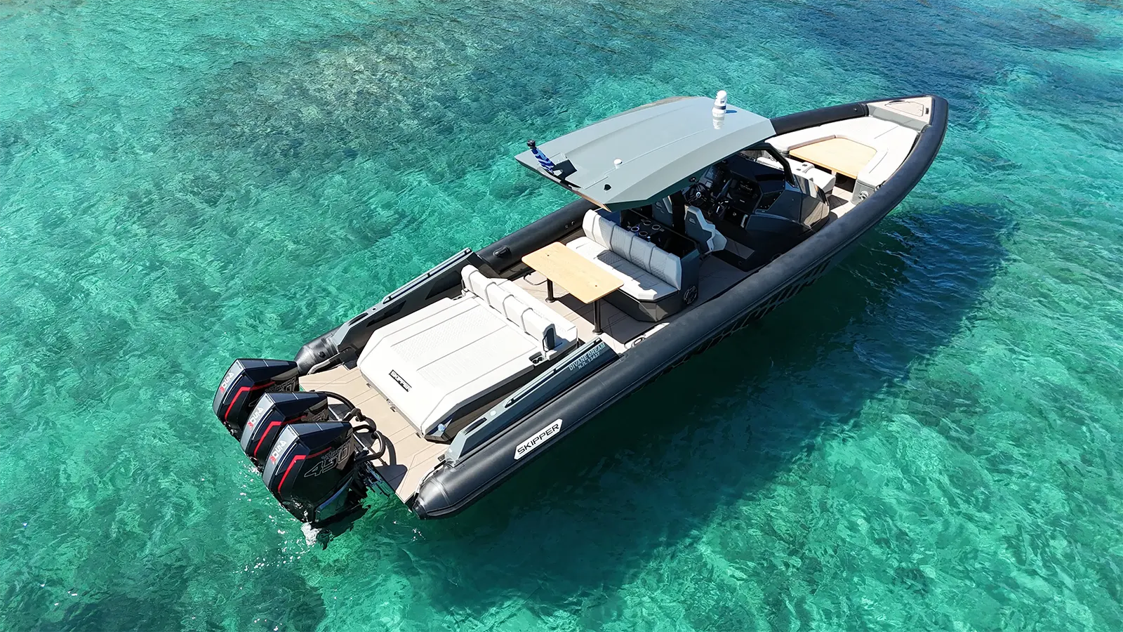 FantaSea Boats rental boat ready for exploration in Paleokastritsa Corfu