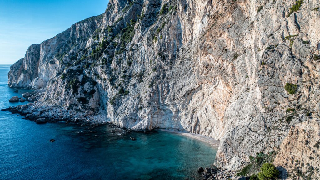 Exploring a stunning sea cave view in Northwest Corfu by boat